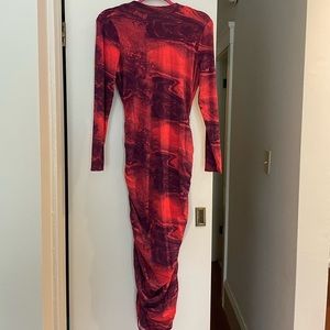 Long sleeve body con dress